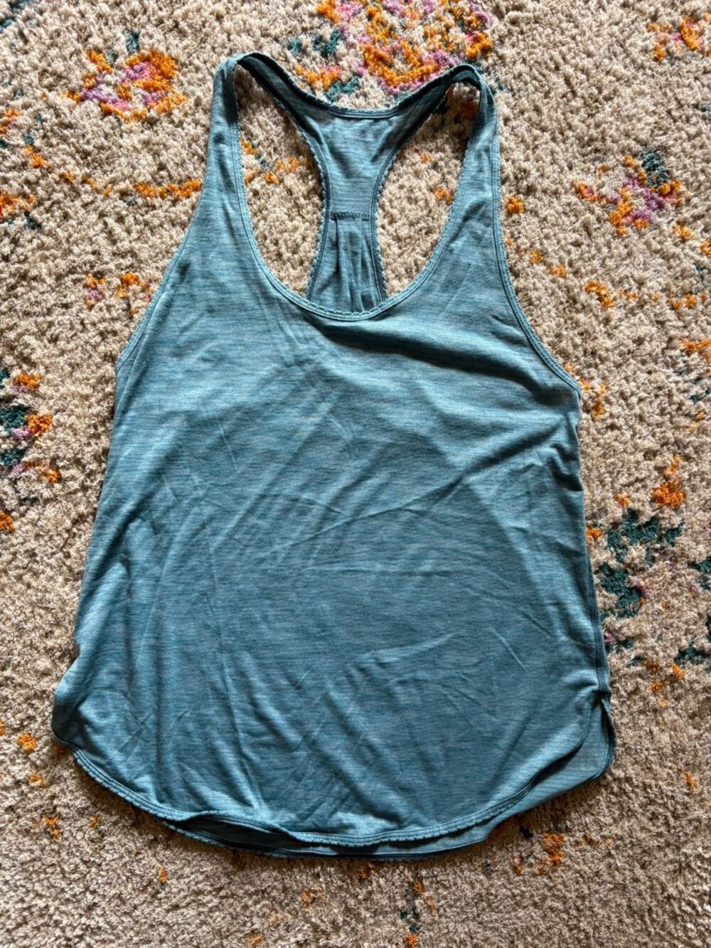 Lululemon Essential Racerback Tank Top - Heathered Teal/Green